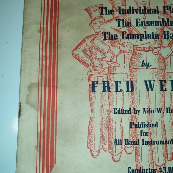 1945 Belwin Elementary Band Method Band Book-Tombone AS IS -Flawed - Picture 4 of 15